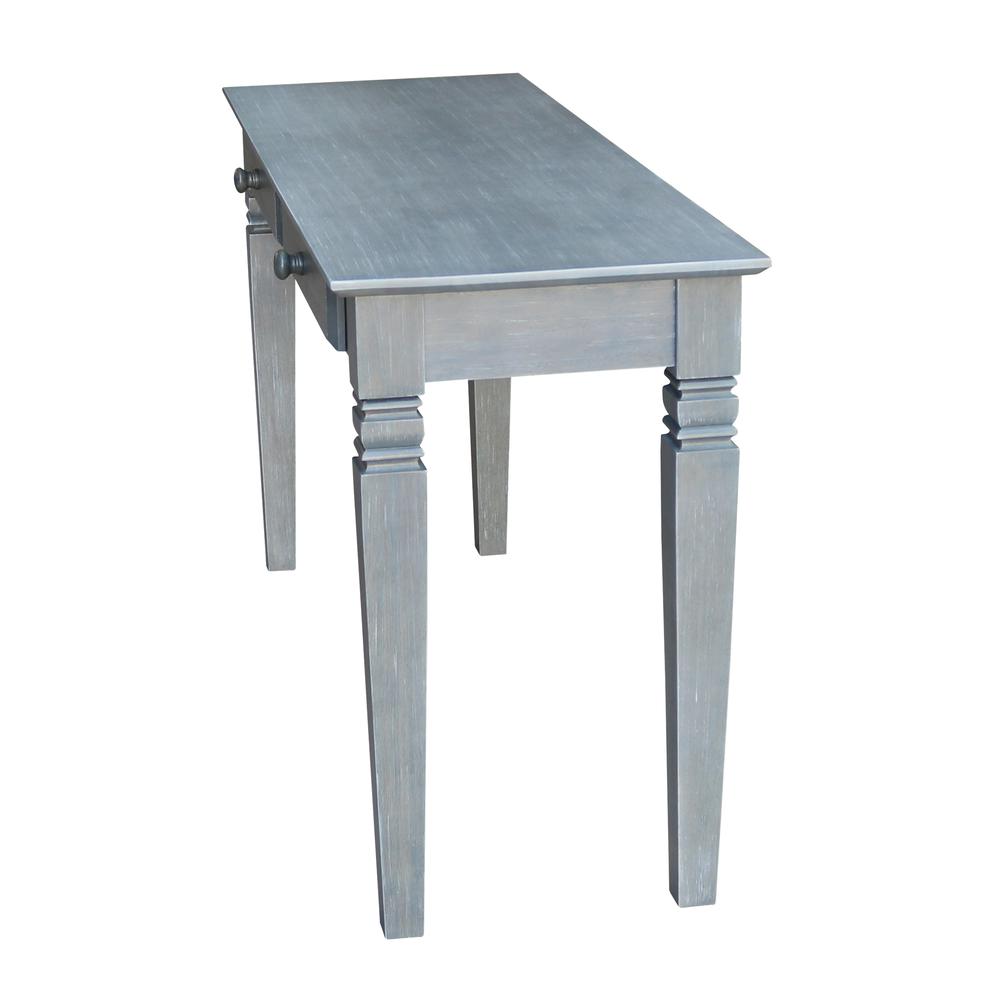 Java Console Table with 2 Drawers, Heather grey-antique washed. Picture 7
