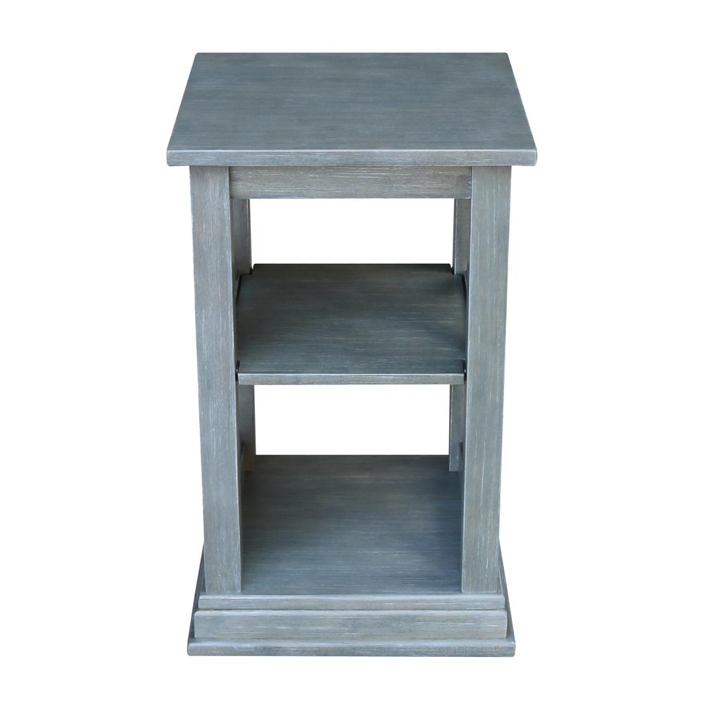 Hampton Accent Table with Shelves, Heather grey-antique washed. Picture 2