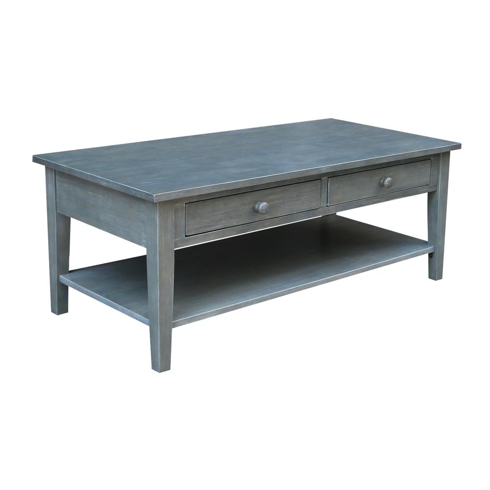 Spencer Coffee Table in Antique washed heather gray. Picture 1