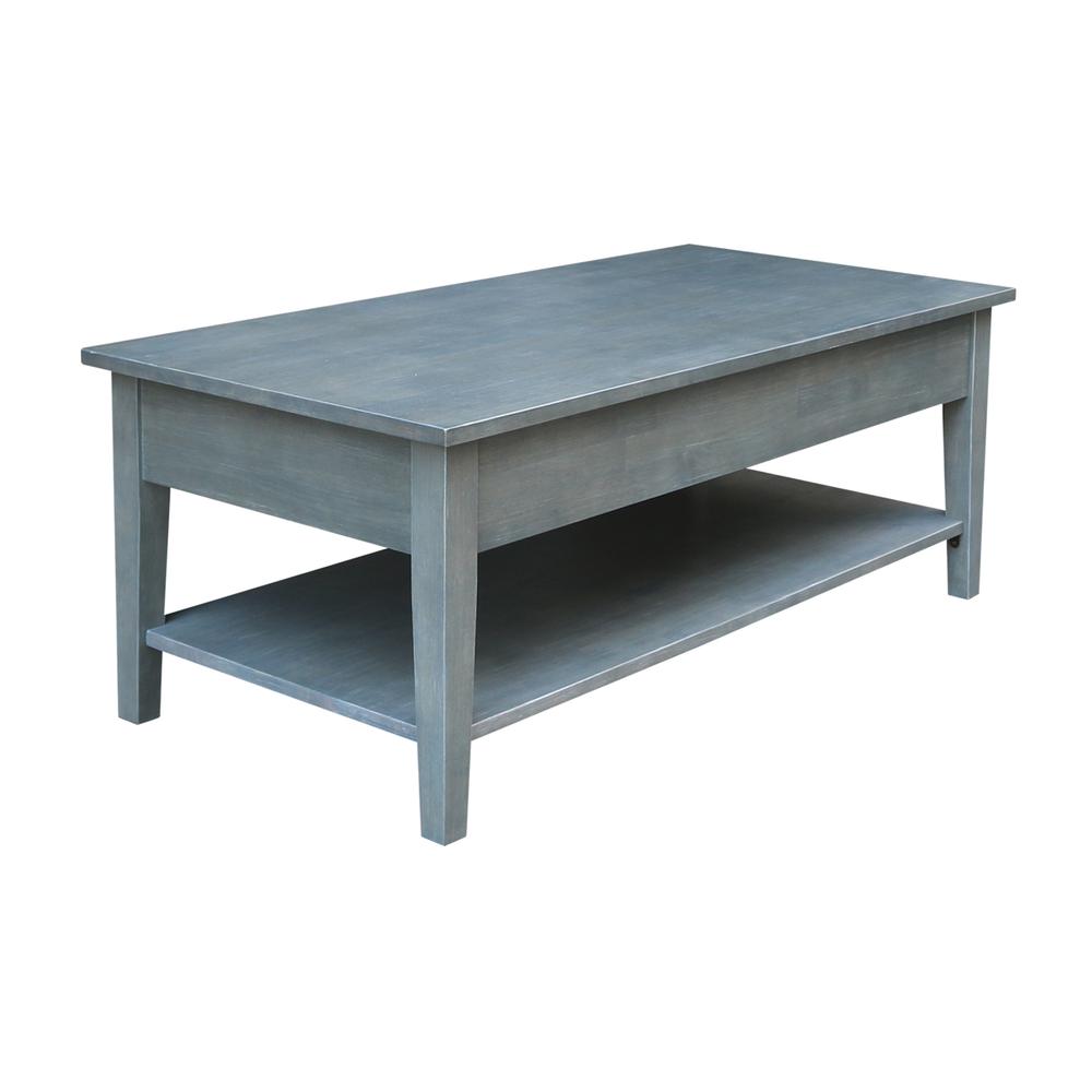Spencer Coffee Table in Antique washed heather gray. Picture 5