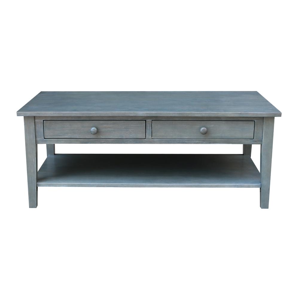 Spencer Coffee Table in Antique washed heather gray. Picture 3