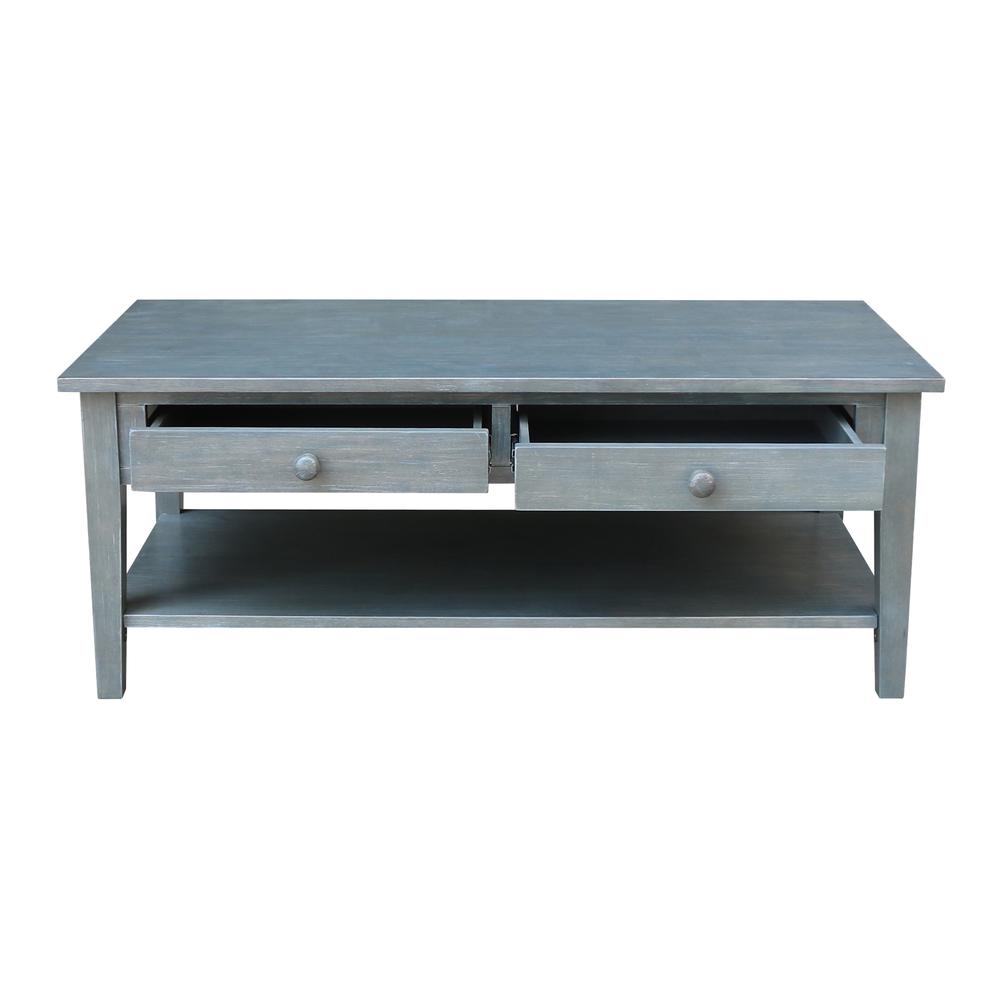 Spencer Coffee Table in Antique washed heather gray. Picture 7