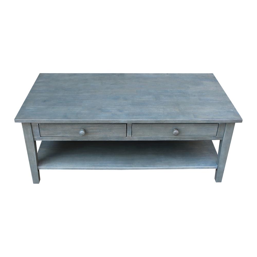 Spencer Coffee Table in Antique washed heather gray. Picture 9