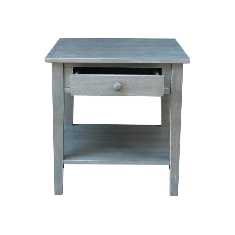 Spencer End Table in Antique washed heather gray. Picture 7