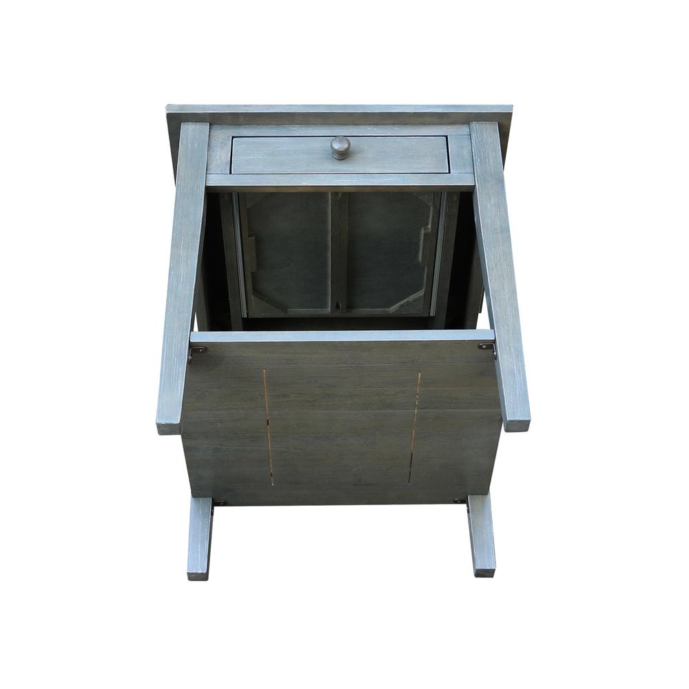 Spencer End Table in Antique washed heather gray. Picture 10