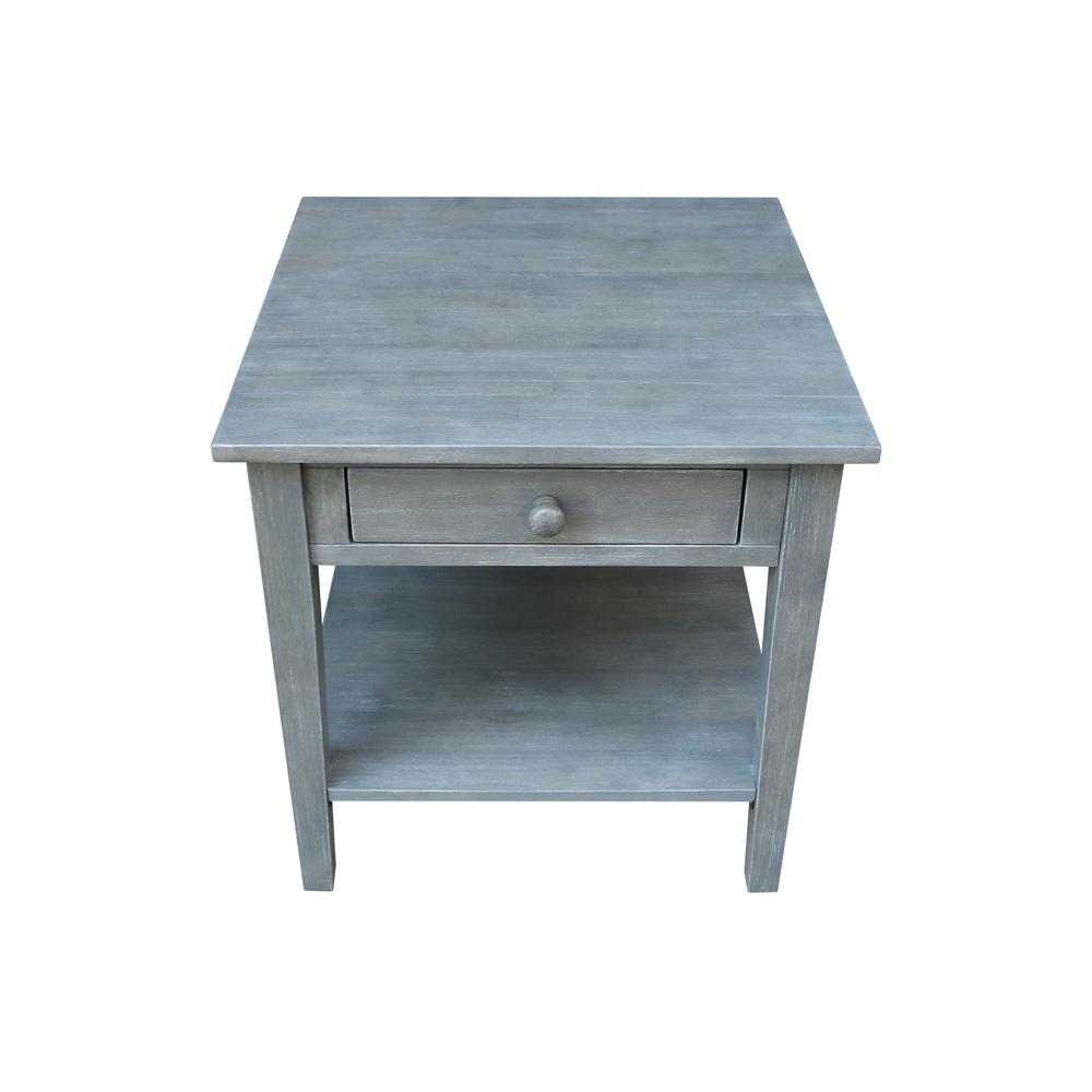 Spencer End Table in Antique washed heather gray. Picture 9