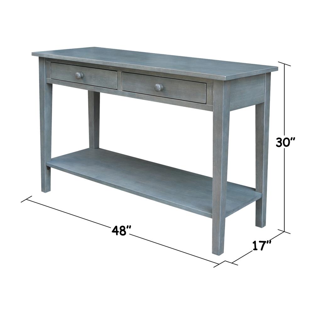 Spencer Console-Server Table in Antique washed heather gray. Picture 11