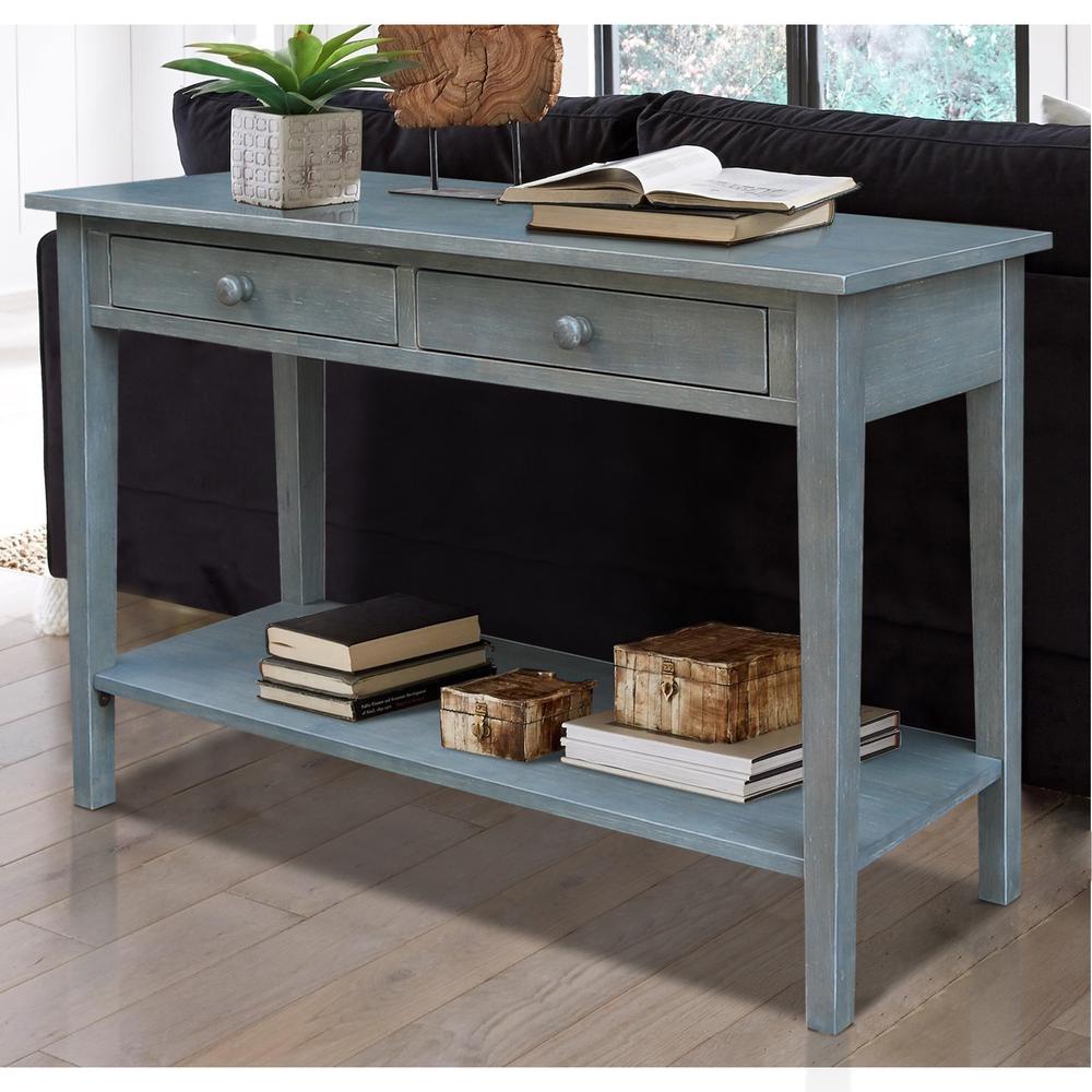 Spencer Console-Server Table in Antique washed heather gray. Picture 2