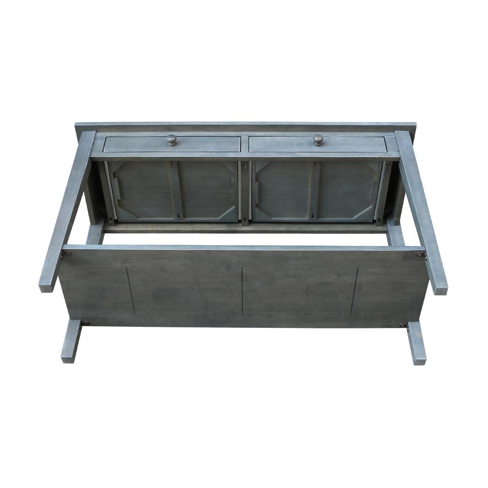 Spencer Console-Server Table in Antique washed heather gray. Picture 10