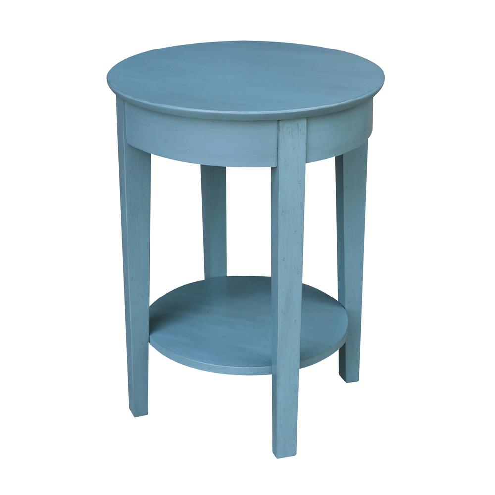 Phillips Accent Table with Drawer, Ocean blue - antique rubbed. Picture 1