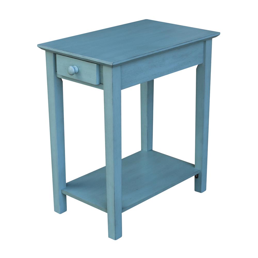 Narrow End Table, Ocean blue - antique rubbed. Picture 9