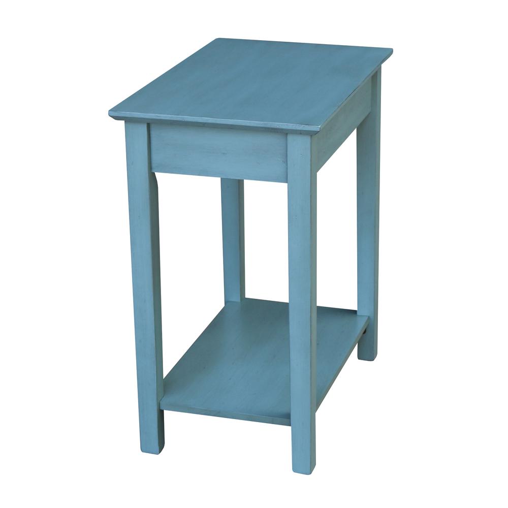 Narrow End Table, Ocean blue - antique rubbed. Picture 1