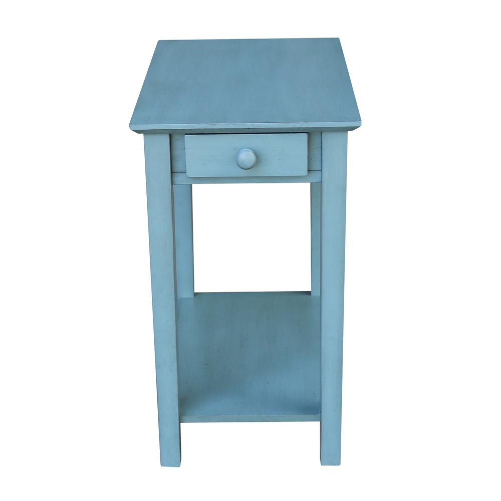 Narrow End Table, Ocean blue - antique rubbed. Picture 3