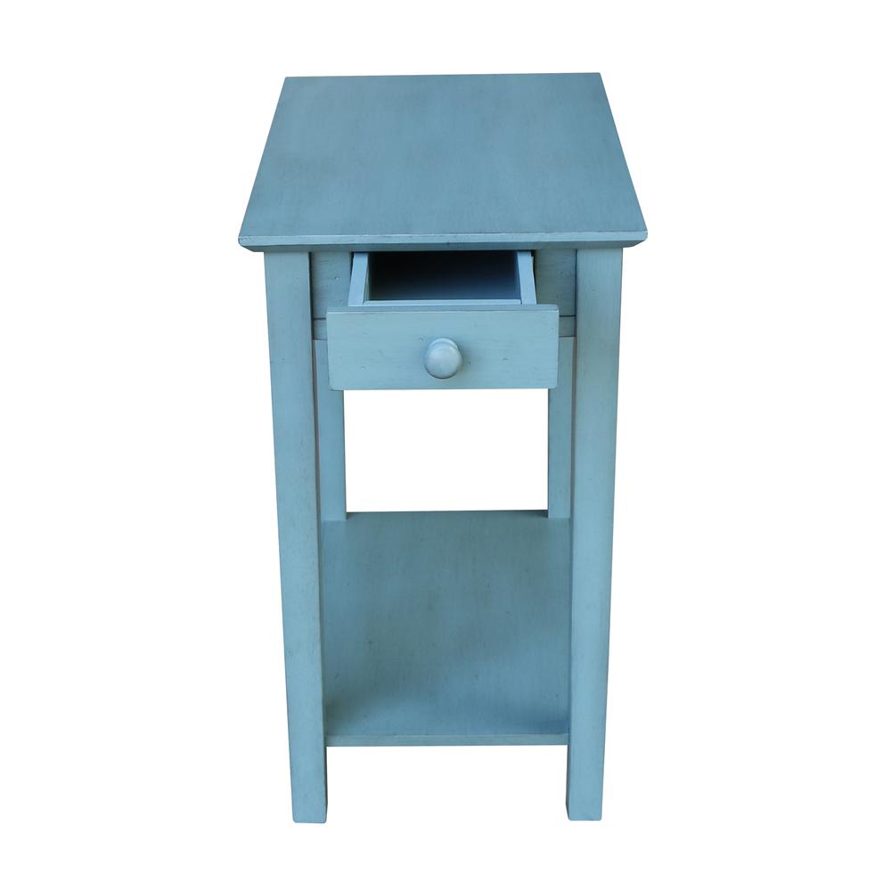 Narrow End Table, Ocean blue - antique rubbed. Picture 2