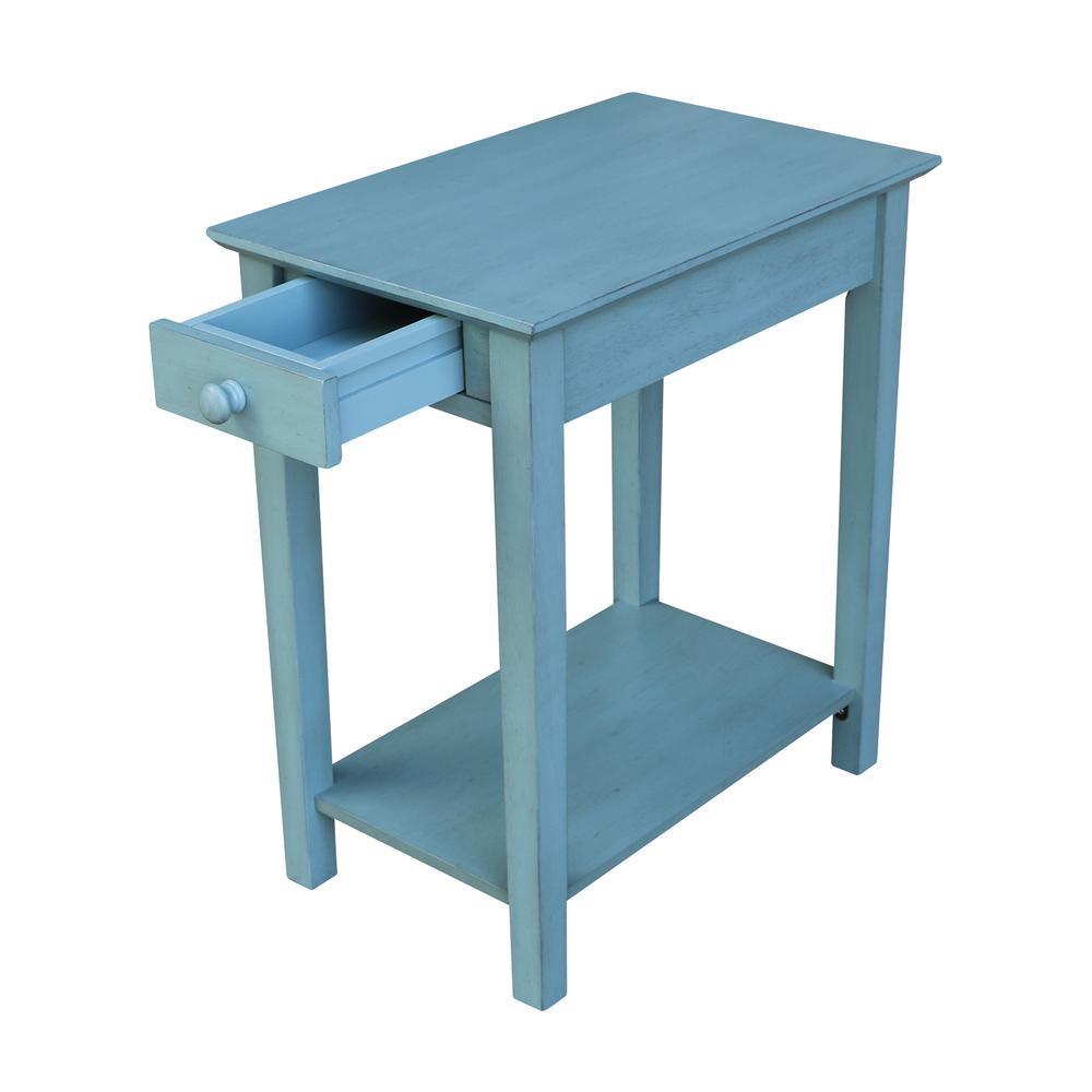 Narrow End Table, Ocean blue - antique rubbed. Picture 4