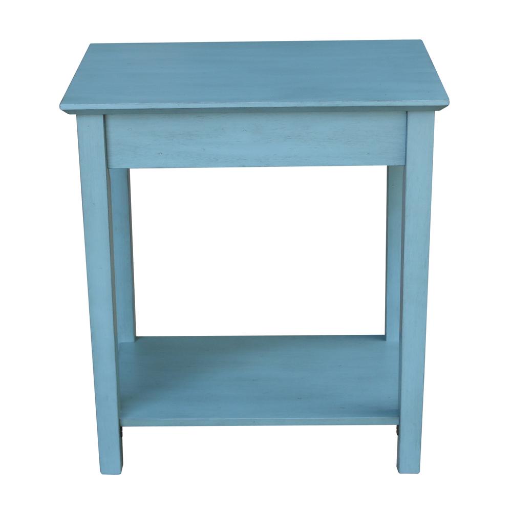 Narrow End Table, Ocean blue - antique rubbed. Picture 6