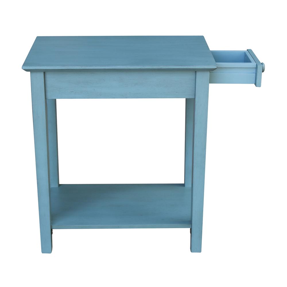 Narrow End Table, Ocean blue - antique rubbed. Picture 5