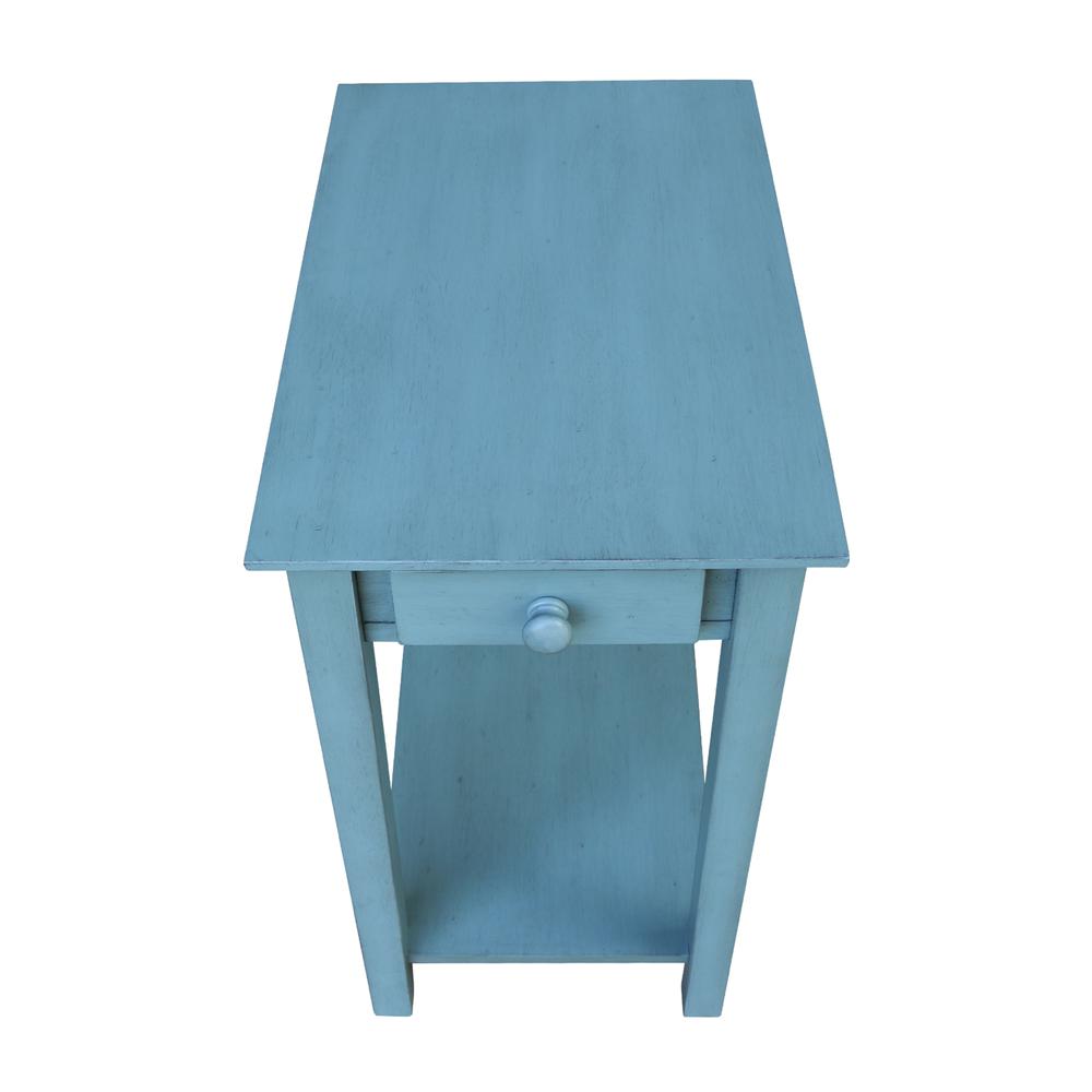 Narrow End Table, Ocean blue - antique rubbed. Picture 8