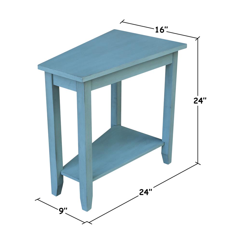 Keystone Accent Table, Ocean blue - antique rubbed. Picture 1