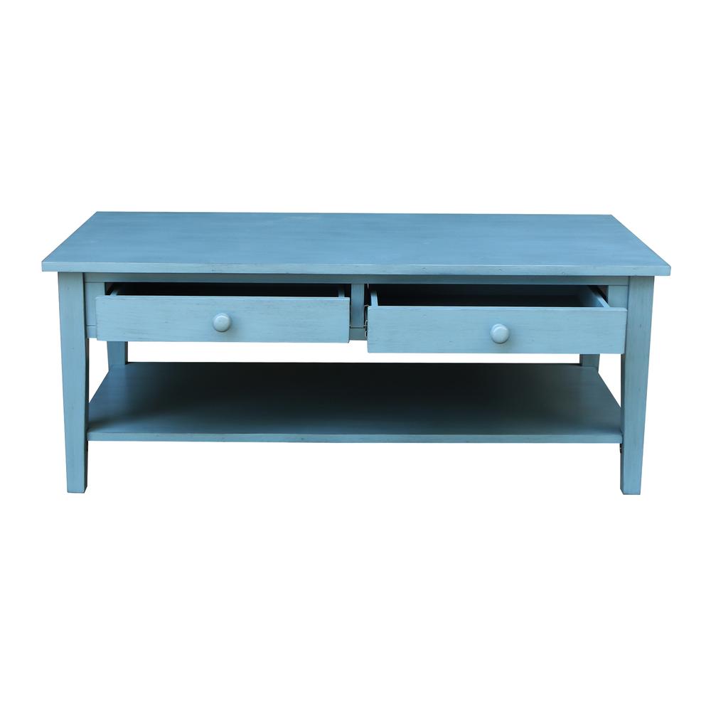 Spencer Coffee Table in Antique rubbed ocean blue. Picture 7