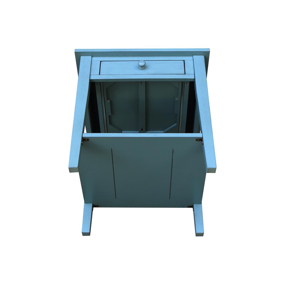 Spencer End Table in Antique rubbed ocean blue. Picture 10