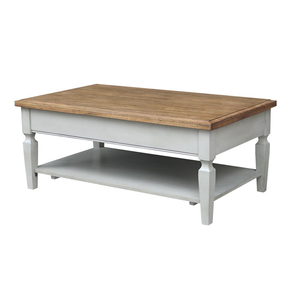 Vista Coffee Table, Hickory/Stone Finish, Hickory/Stone. Picture 1