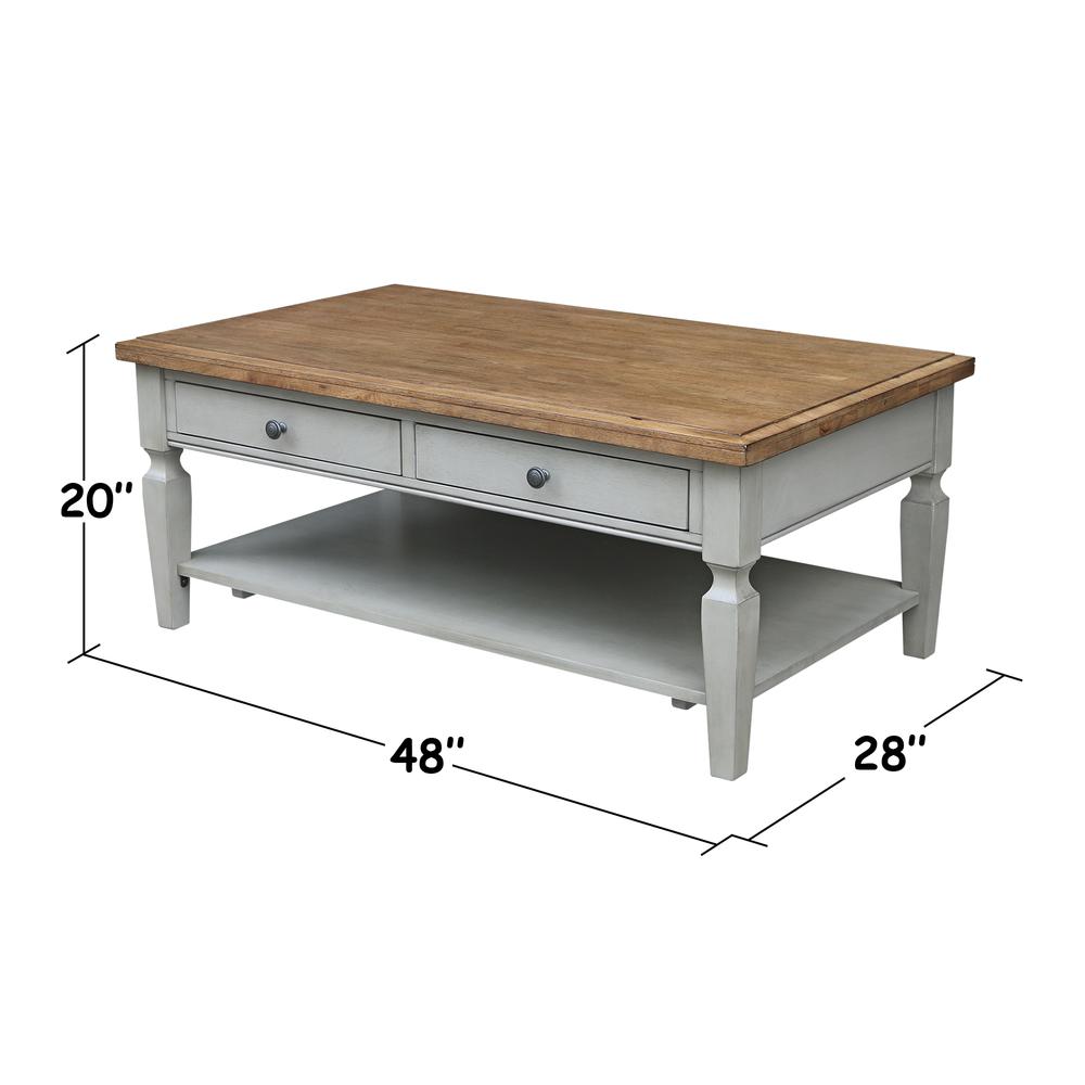 Vista Coffee Table, Hickory/Stone Finish, Hickory/Stone. Picture 2