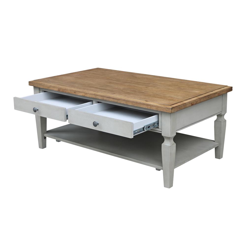 Vista Coffee Table, Hickory/Stone Finish, Hickory/Stone. Picture 5