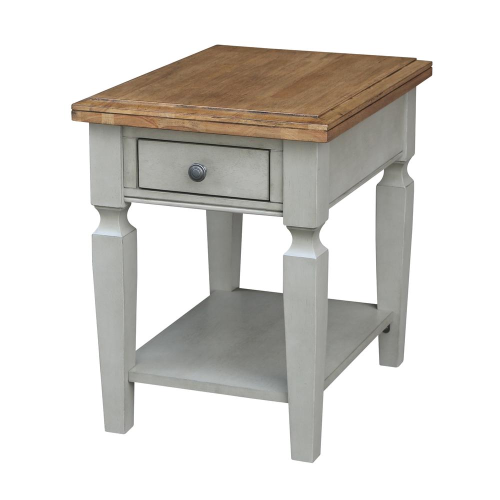 Vista End Table, Hickory/Stone Finish, Hickory/Stone. Picture 11