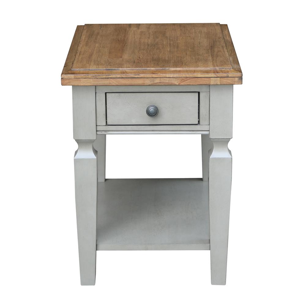 Vista End Table, Hickory/Stone Finish, Hickory/Stone. Picture 4