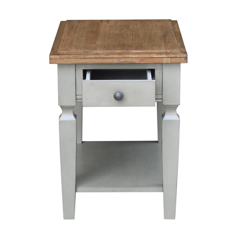 Vista End Table, Hickory/Stone Finish, Hickory/Stone. Picture 3