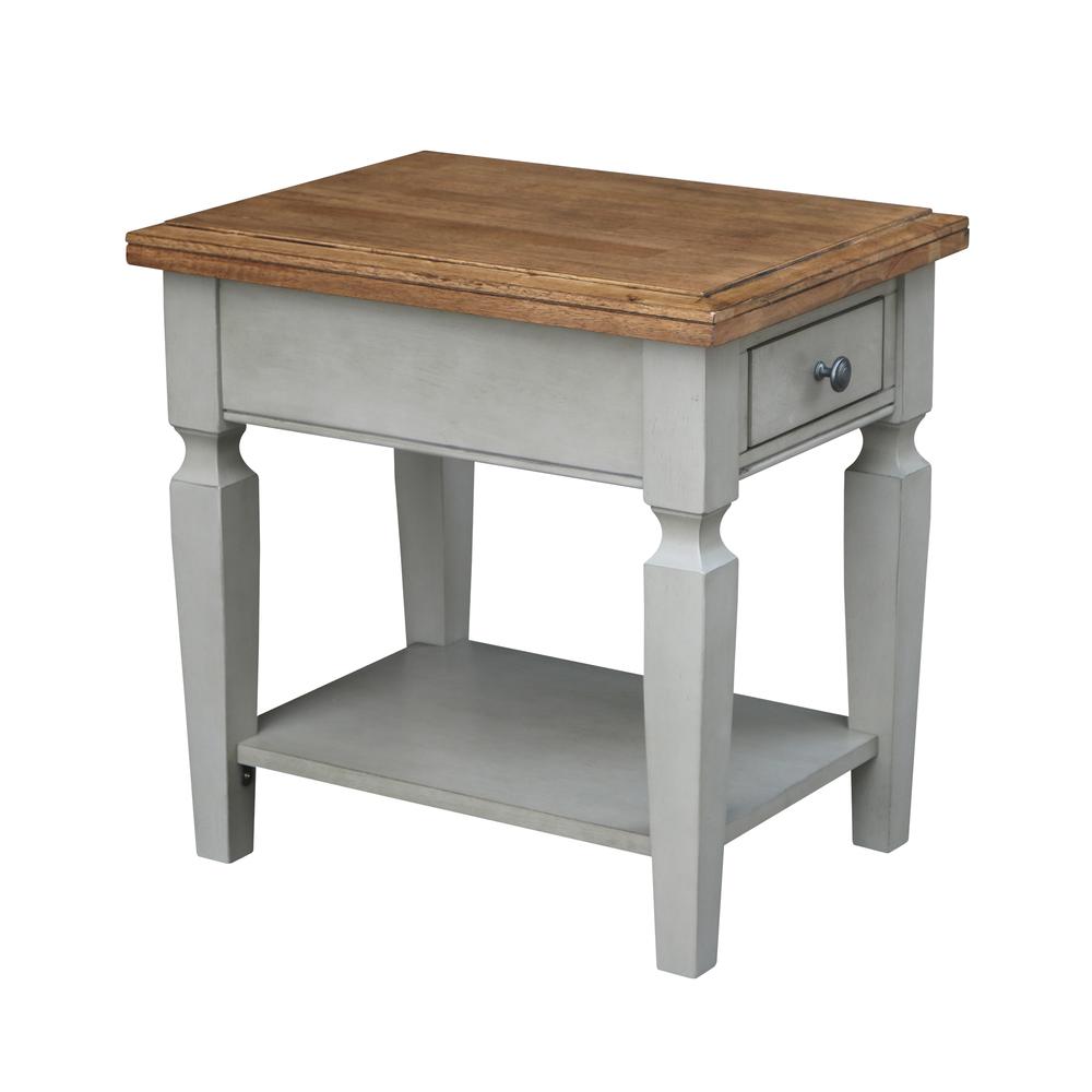 Vista End Table, Hickory/Stone Finish, Hickory/Stone. Picture 7