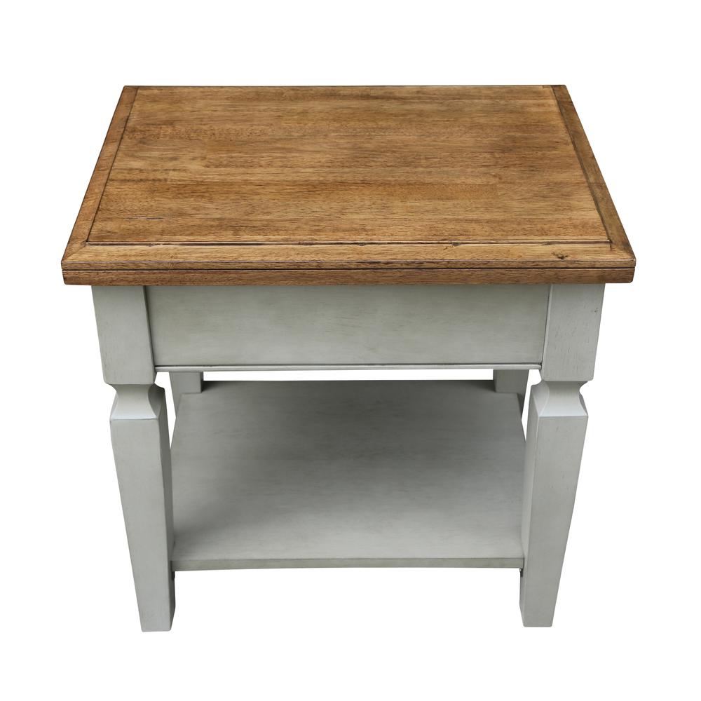 Vista End Table, Hickory/Stone Finish, Hickory/Stone. Picture 9