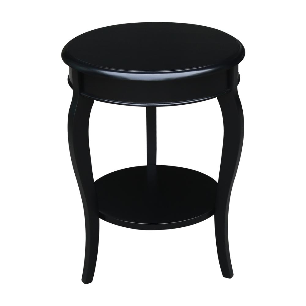 Cambria Round End Table, Black. Picture 6