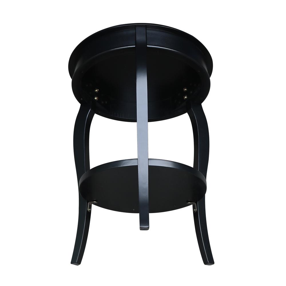 Cambria Round End Table, Black. Picture 4