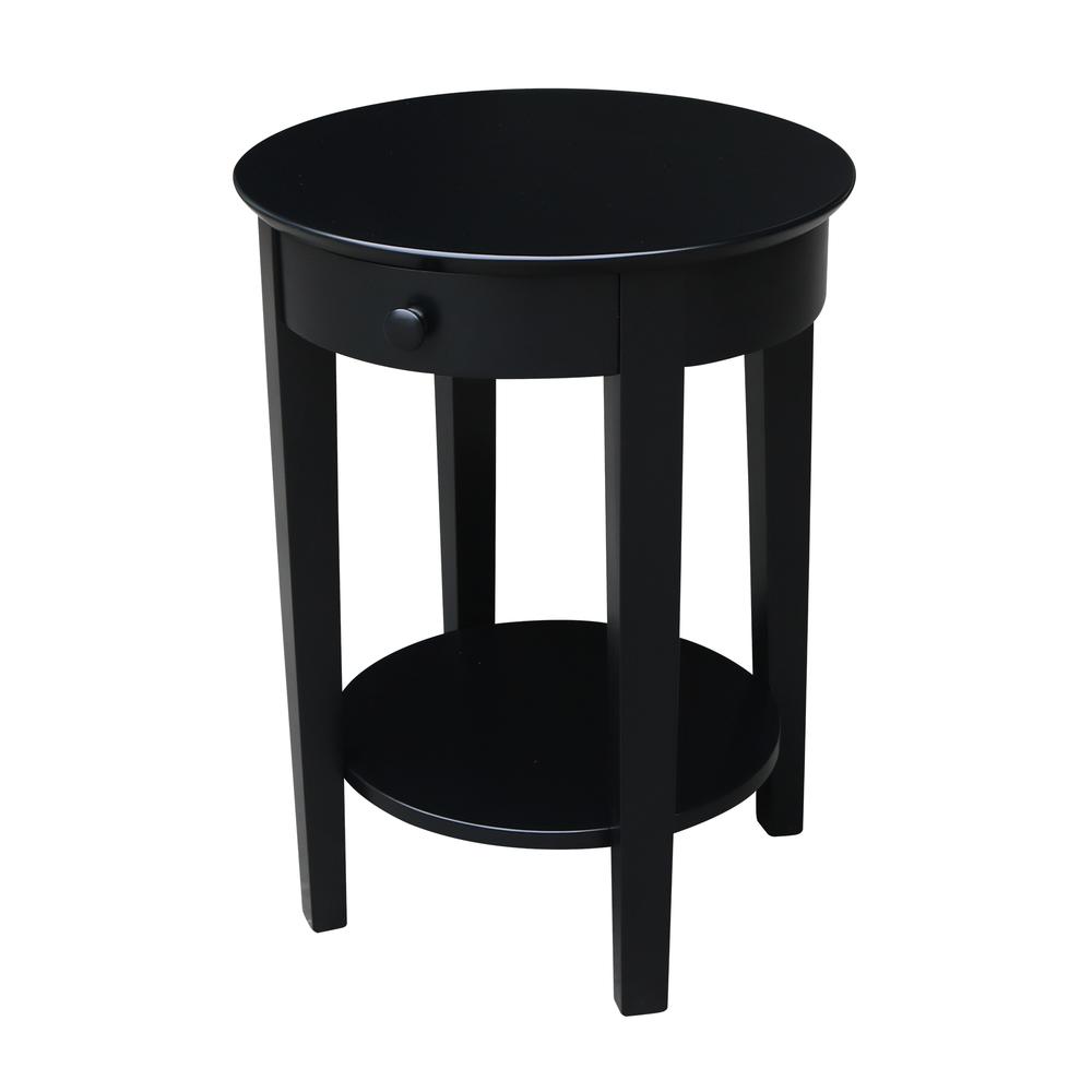 Phillips Accent Table with Drawer, Black. Picture 10