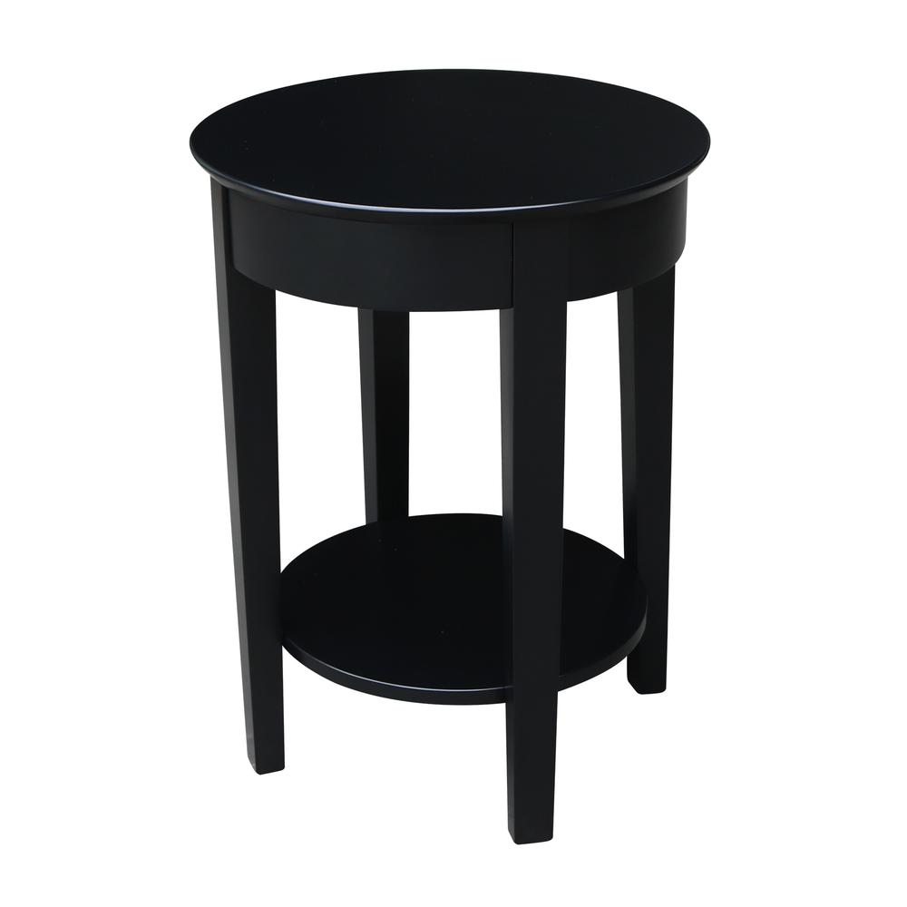 Phillips Accent Table with Drawer, Black. Picture 1