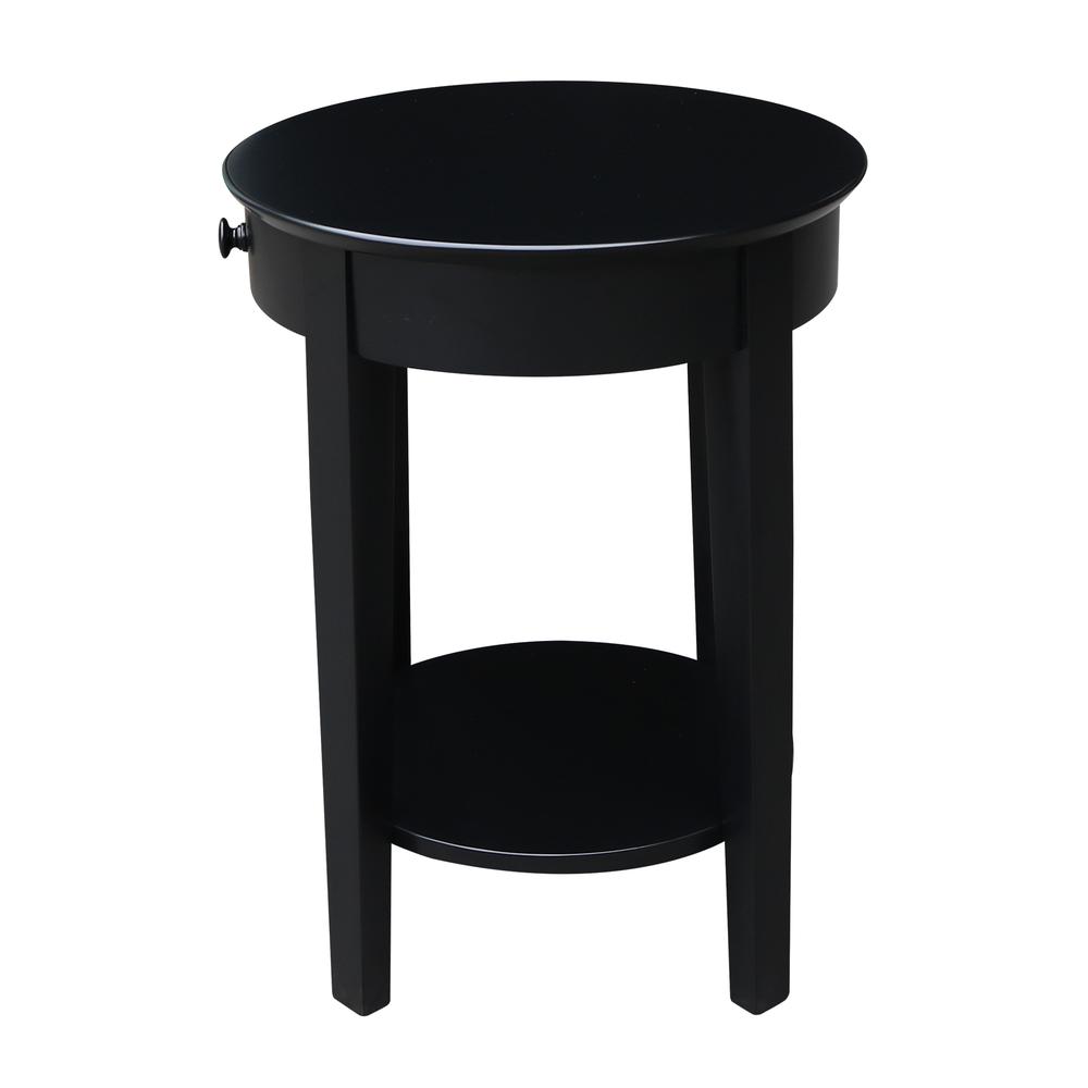 Phillips Accent Table with Drawer, Black. Picture 7