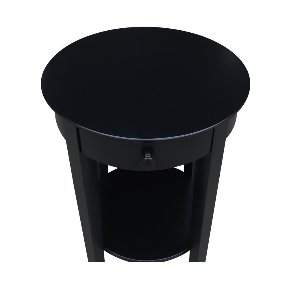 Phillips Accent Table with Drawer, Black. Picture 9