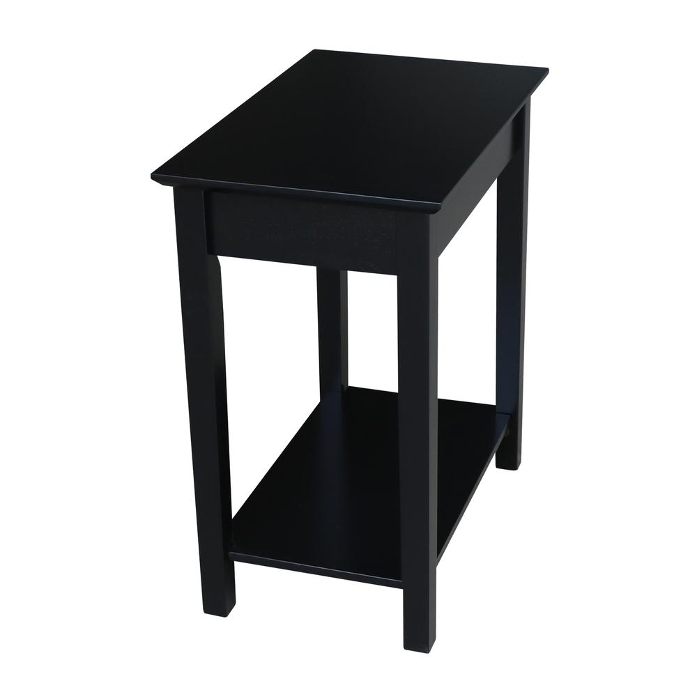 Narrow End Table, Black. Picture 1