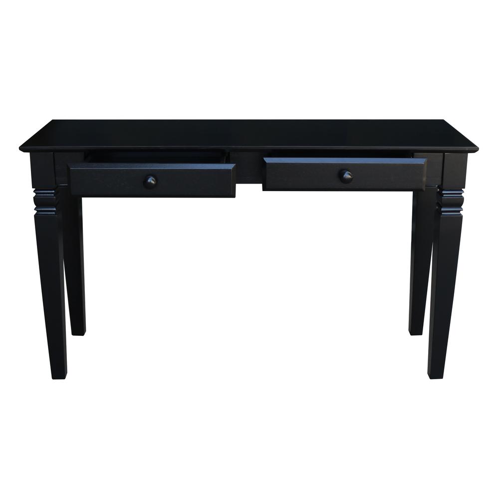 Java Console Table with 2 Drawers, Black. Picture 3