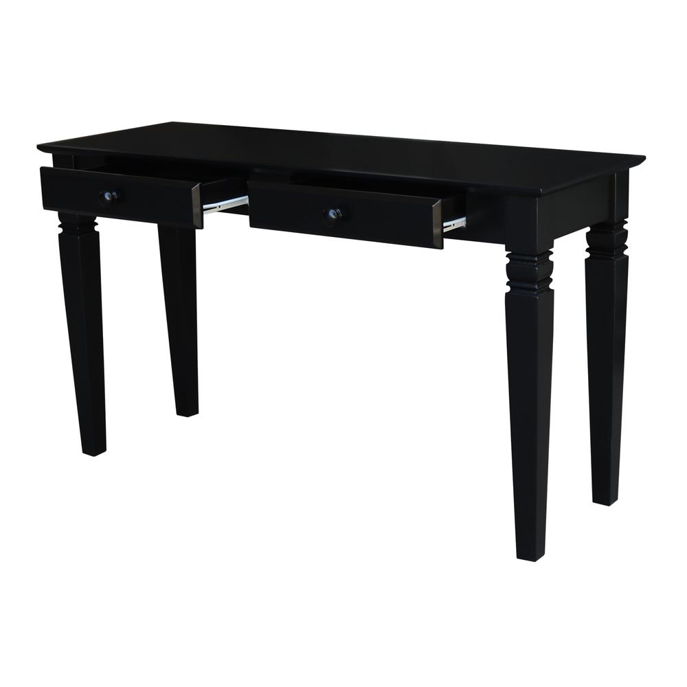 Java Console Table with 2 Drawers, Black. Picture 5
