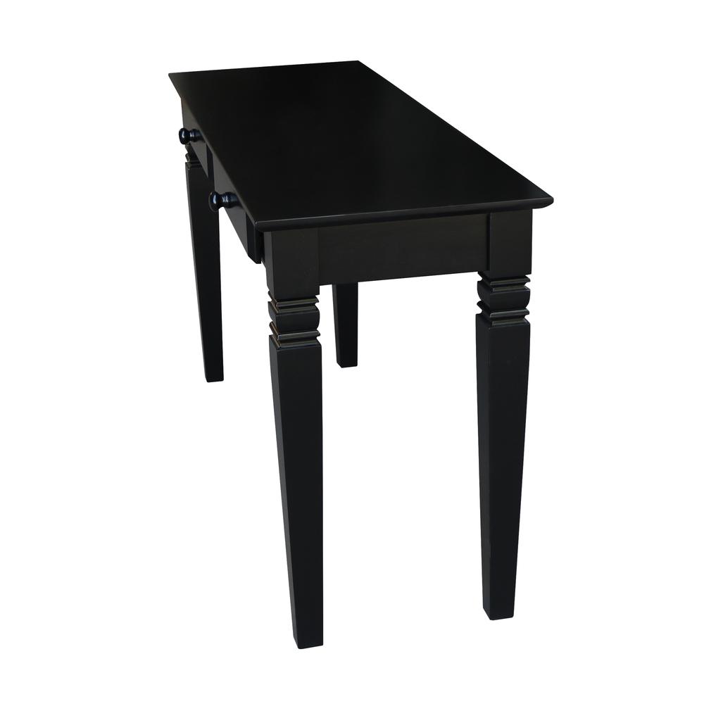 Java Console Table with 2 Drawers, Black. Picture 7