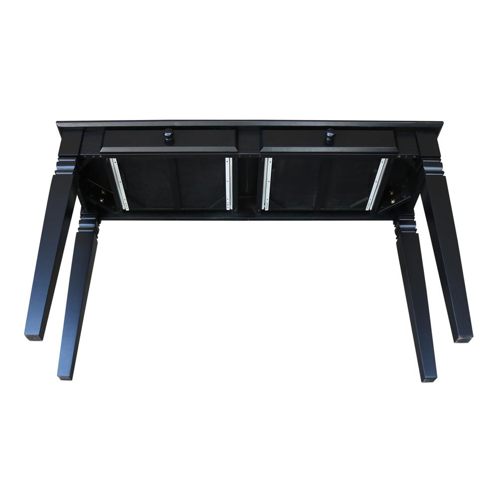 Java Console Table with 2 Drawers, Black. Picture 8