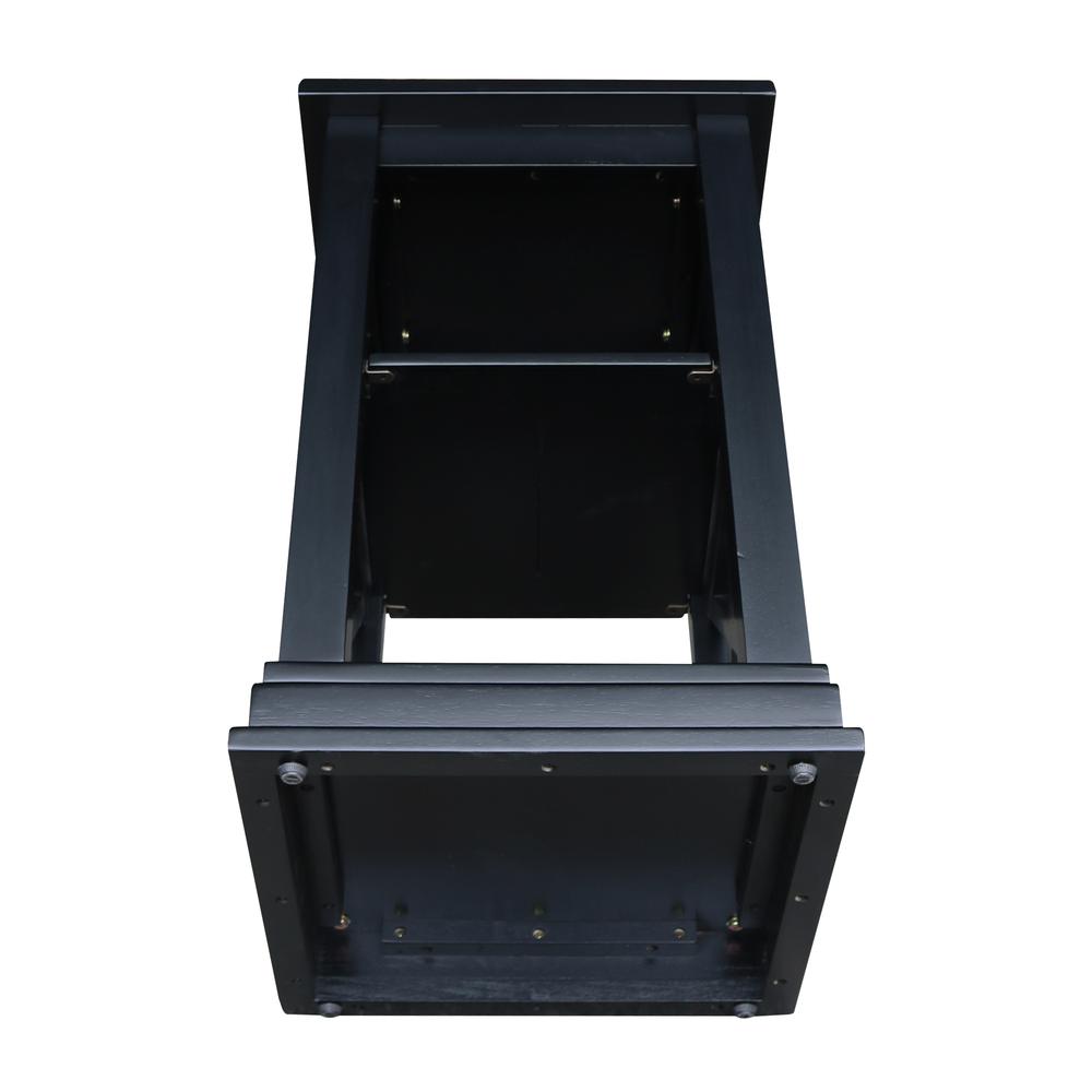 Hampton Accent Table with Shelves, Black. Picture 4