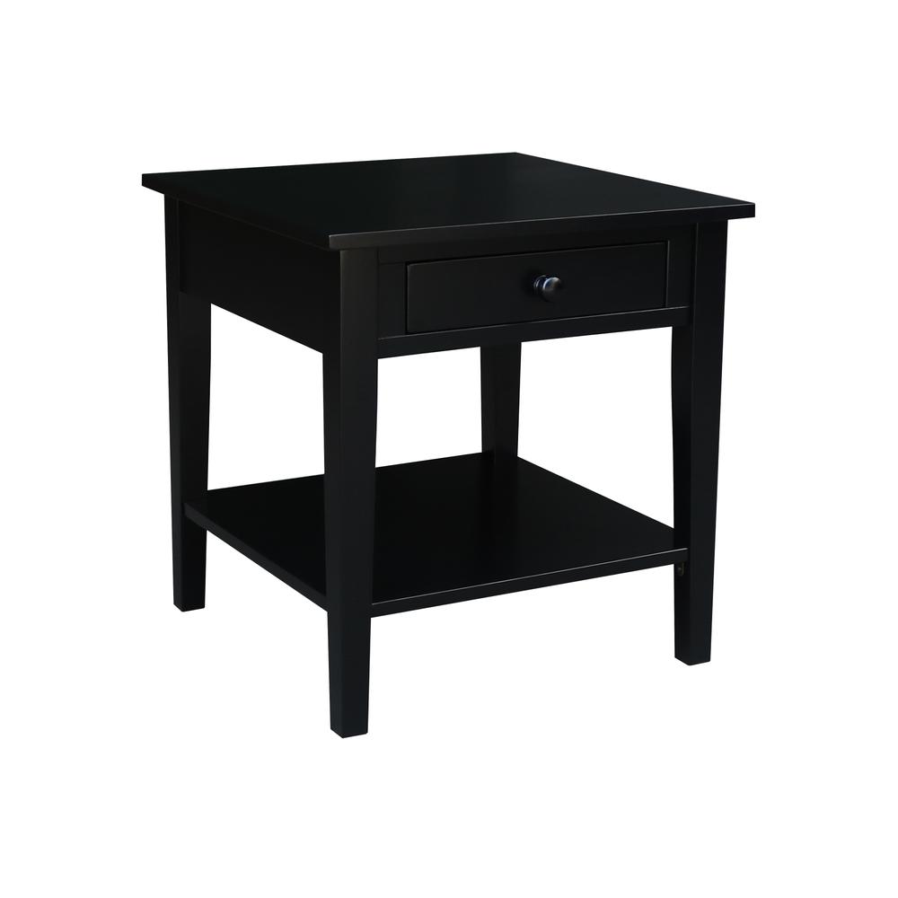 Spencer End Table in Black. Picture 1