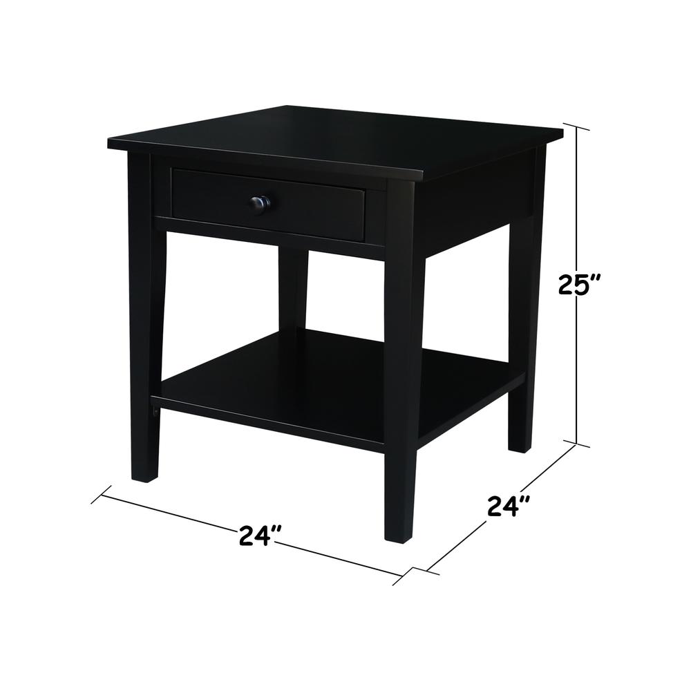 Spencer End Table in Black. Picture 11