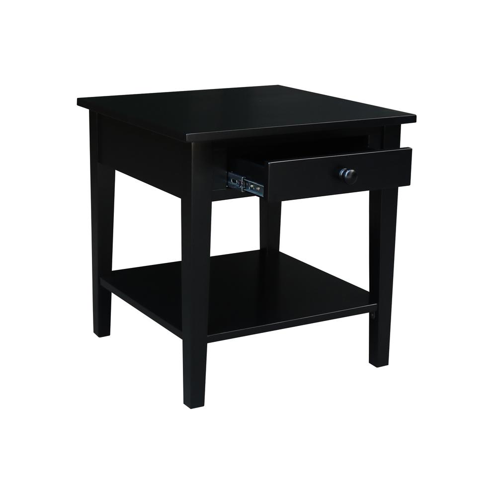 Spencer End Table in Black. Picture 6