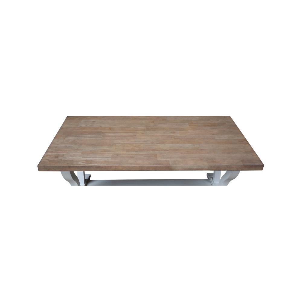 LaCasa Solid Wood Coffee Table in Sesame/Chalk. Picture 5