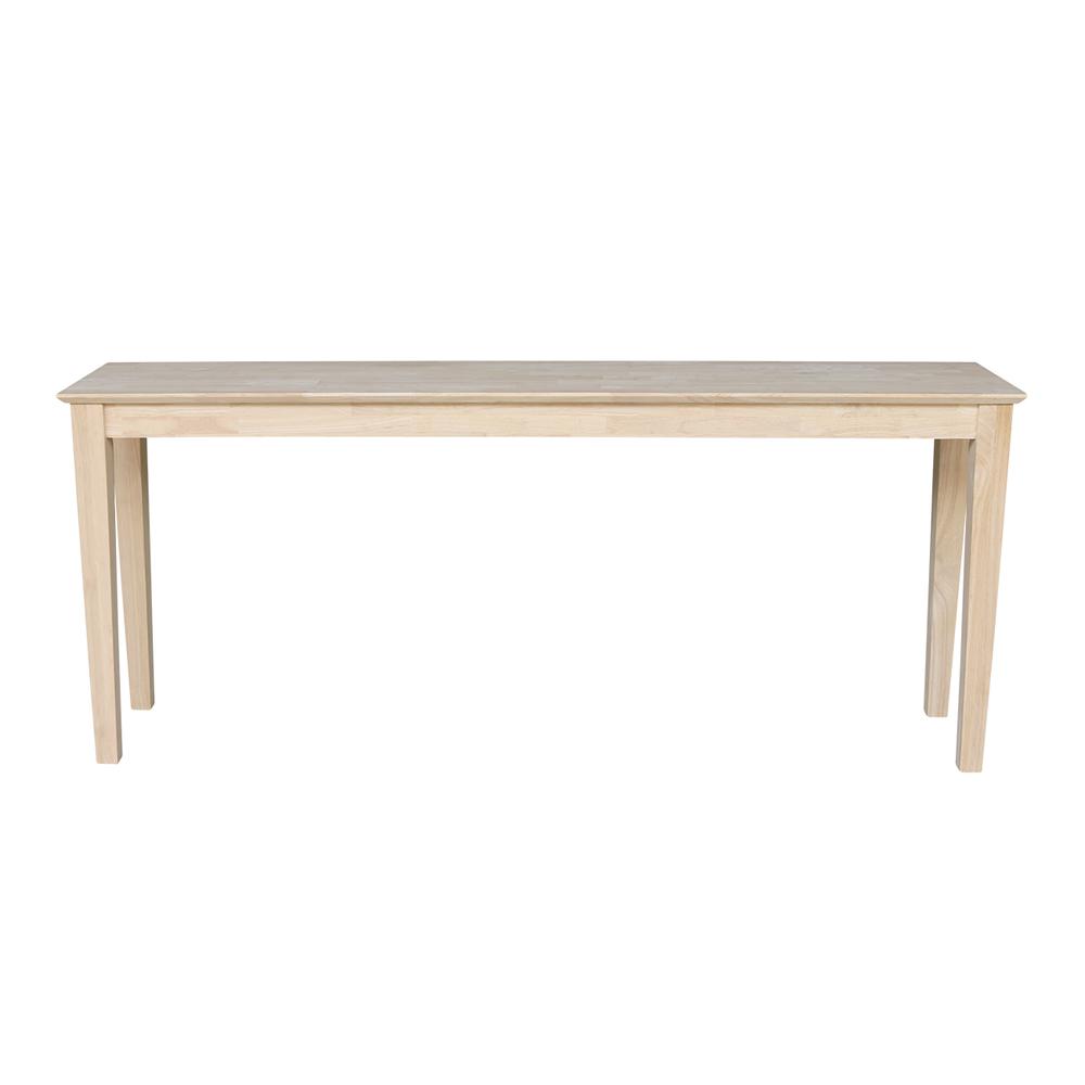 Shaker Console Table - Standard Length, Unfinished. Picture 6